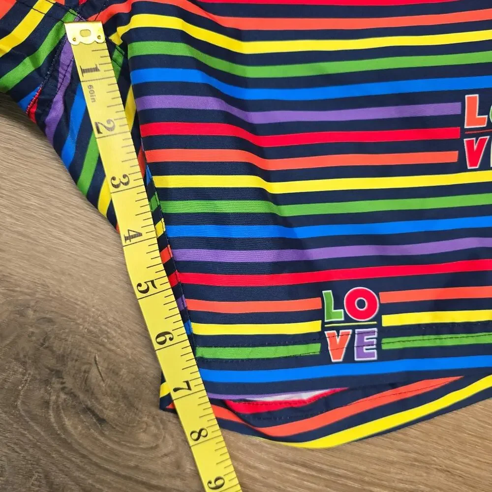 2(X)IST Men's Catalina Pride Printed Swim Trunks sz small NWT